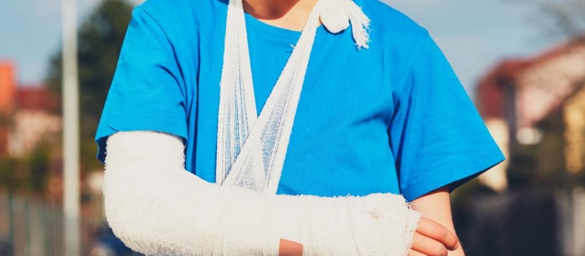 Little boy with broken hand injured after accident
